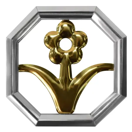 Кольцо декоративное AISI 304 Ø117 №13.2 (с золотой вставкой)