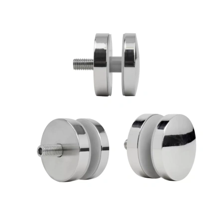 Стеклодержатель нержавеющий точечный плоский большой 50х30 - фото 3
