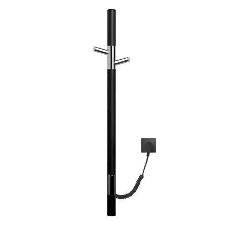 Полотенцесушитель Gloss & Reiter электрический ENKEL.E2.L.15х75.H2 Таймер, чёрный/хром