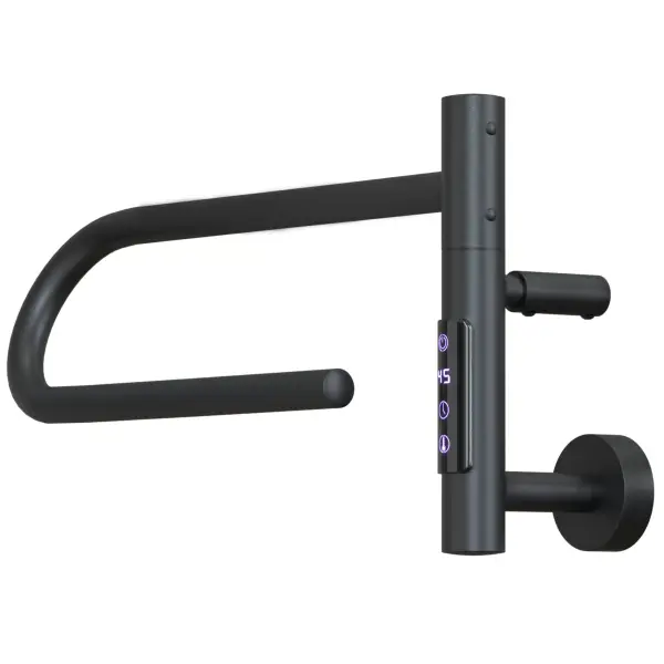 Полотенцесушитель Gloss & Reiter электрический SMART E2.L.39x25.R1.CM1.Таймер. Myap чёрный