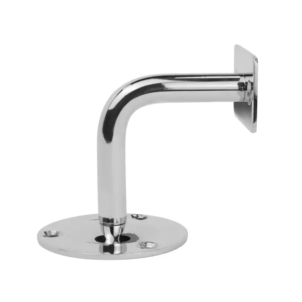 Крепление пристенного поручня с ложементом под плоскасть