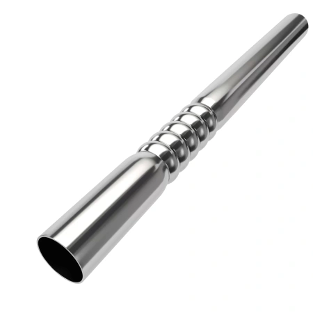Труба круглая рельефная нержавеющая AISI 304 25,0x1,0 ВА - фото 1