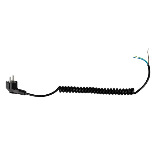 Кабель витой с евровилкой, черный (250V, 16A, IP20)