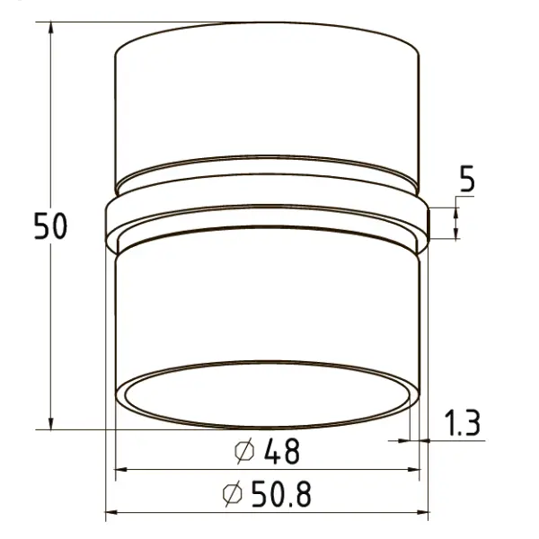 Соединитель поручня Ø50,8х1,5