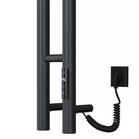 Электрический полотенцесушитель  DUOFIT.E2.L.25х140.H4.40.TIMER.BLACK-WOOD - фото 2