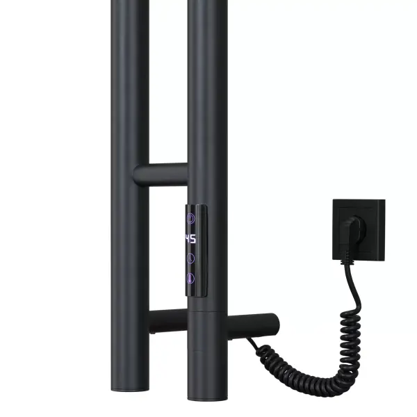 Электрический полотенцесушитель  DUOFIT.E2.L.25х140.H4.40.TIMER.BLACK-WOOD