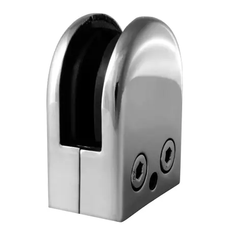 Стеклодержатель нержавеющий штампованный плоский для стекла 8мм