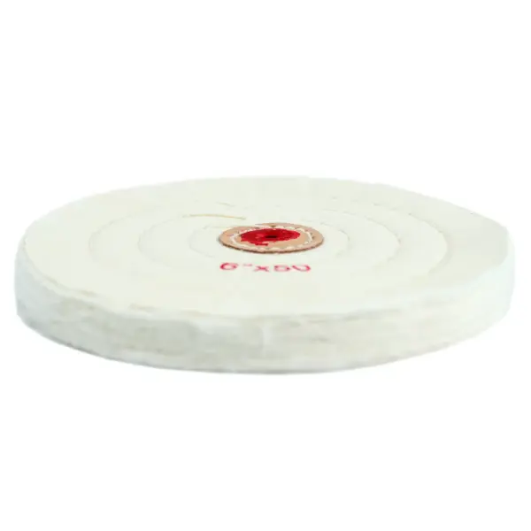 Муслиновый полировальный круг GTOOL d150×6 мм, 50 слоёв, белый