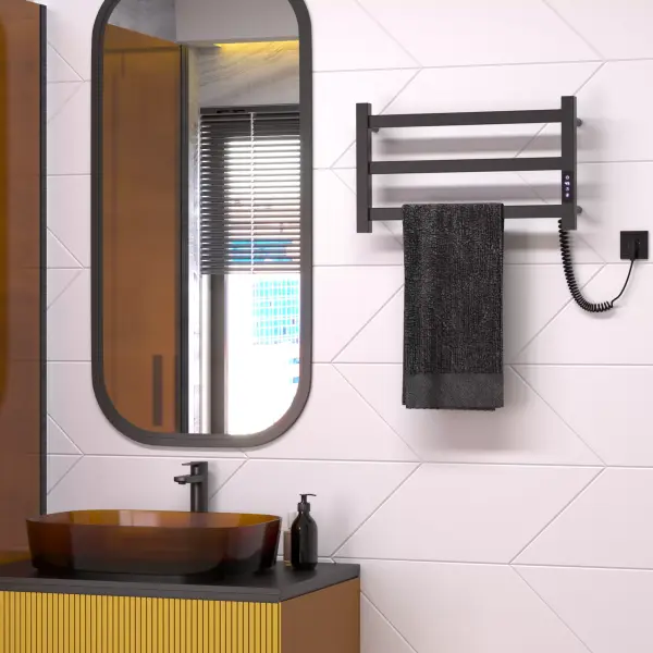 Полотенцесушитель с электрическим нагревательным элементом Э2.Л.50x30.P3(П) Pro-line (Таймер) МУАР B