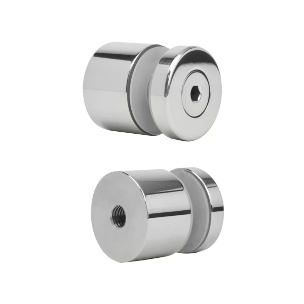 Стеклодержатель нержавеющий точечный плоский большой 40х25