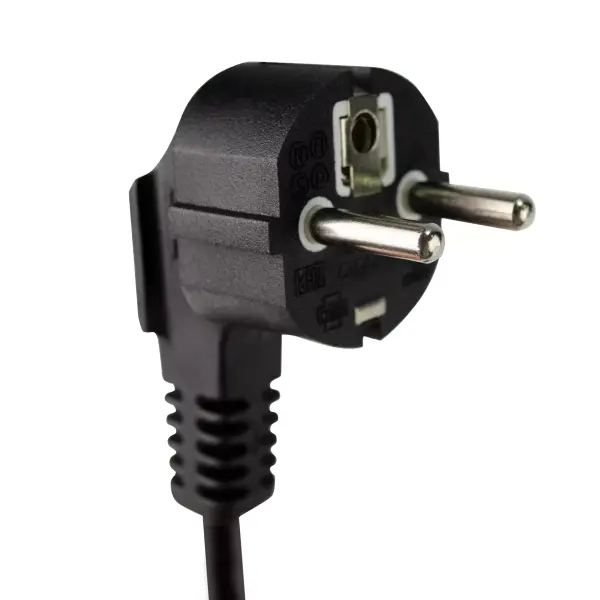 Кабель витой с евровилкой, черный (250V, 16A, IP20)