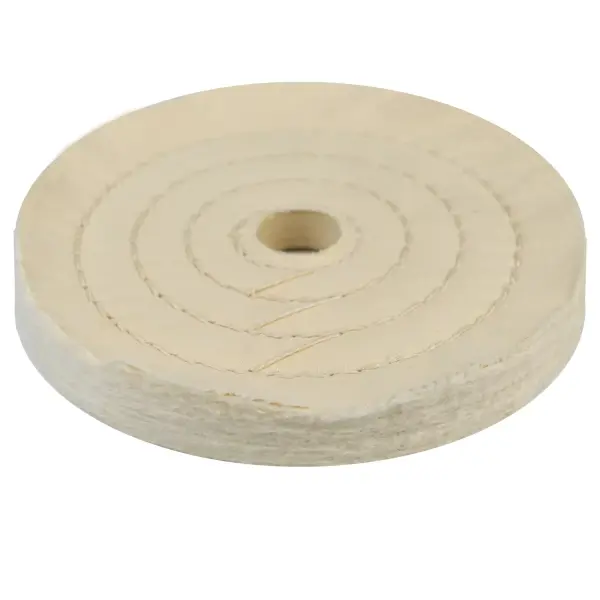 Муслиновый полировальный круг  d150*22 мм, 50 слоев, белый