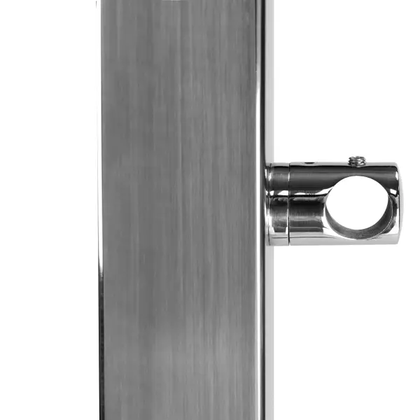 Стойка квадратная AISI 304 40x40x1,5x900мм зерк. 3 ригеледержателя(Ø16)