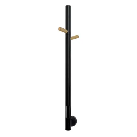 Полотенцесушитель Gloss & Reiter электрический ENKEL.E2.L.15х75.H2 Таймер, чёрный/дерево - фото 2