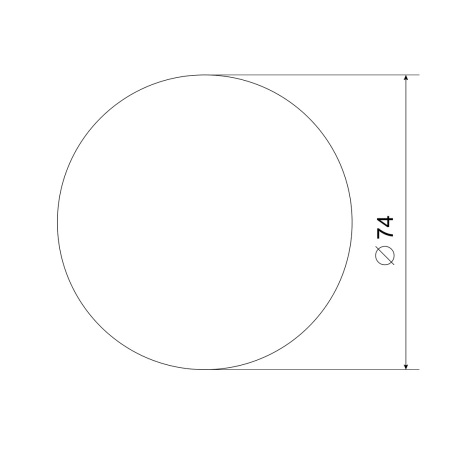  Шар декоративный нержавеющий на основу Ø 74 мм - фото 1