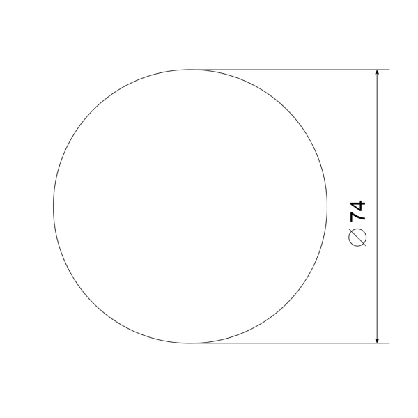  Шар декоративный нержавеющий на основу Ø 74 мм