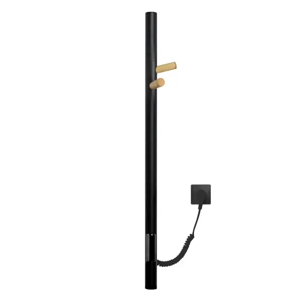 Полотенцесушитель Gloss & Reiter электрический ENKEL.E2.L.15х75.H2 Таймер, чёрный/дерево