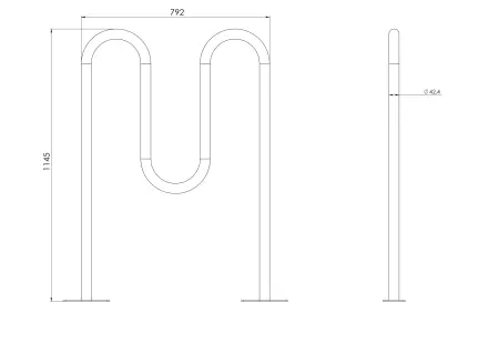 Велопарковка из нержавеющей стали Milan - фото 1