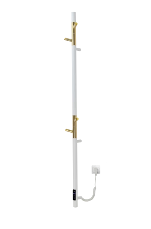 Электрический полотенцесушитель PRIMUM.E2.L.15x140.TIMER.WHITE-GOLD - фото 1