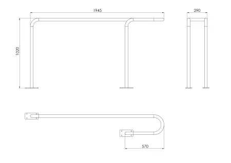 Велопарковка из нержавеющей стали Crystal - фото 2