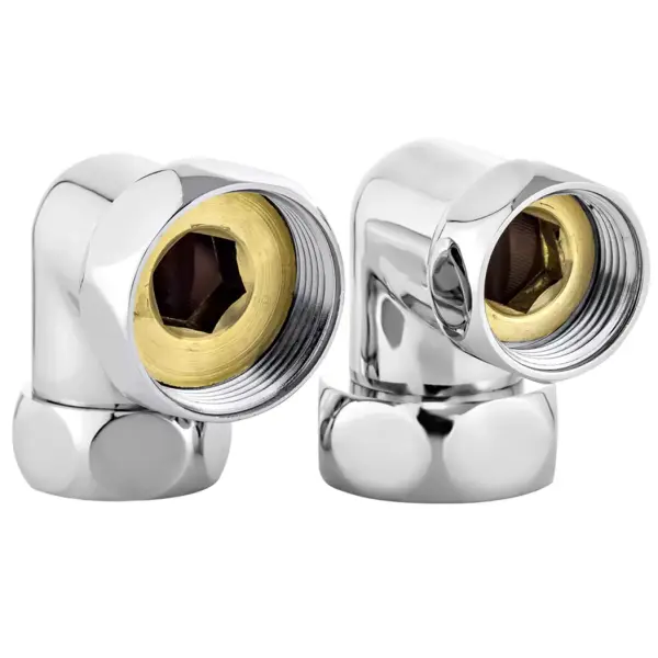 Соединение угловое гайка-гайка  1''х1'' хром