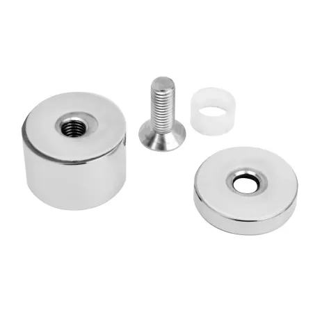 Стеклодержатель нержавеющий точечный плоский большой 40х25 - фото 3