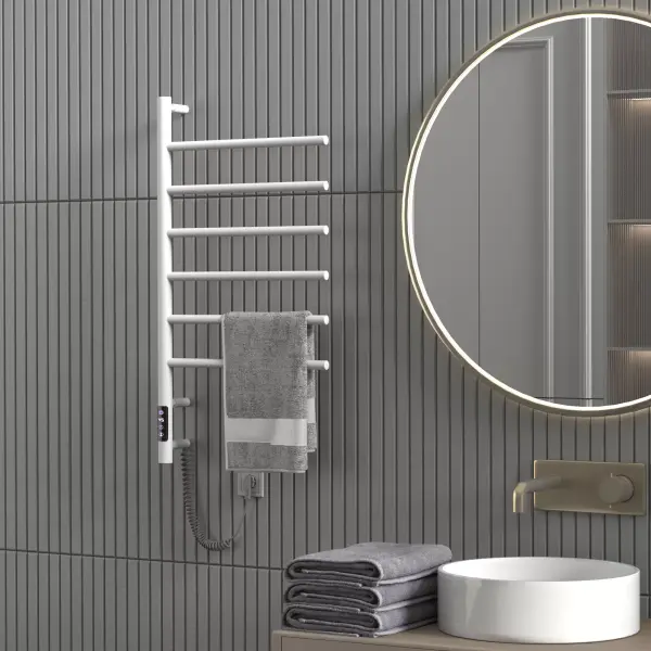 Полотенцесушитель с эл. нагревательным элементом, тип Е2. модель Ti#1 L.43х80.F6 (timer) White