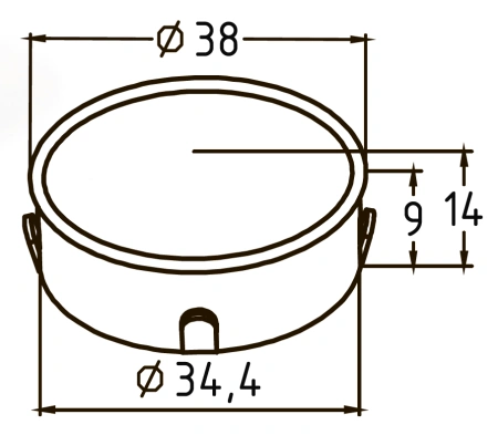 Заглушка нержавеющая штампованная Ø38 мм - фото 1