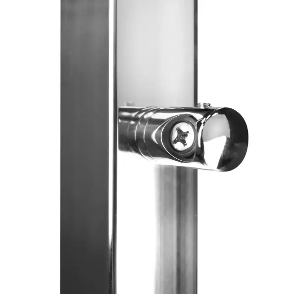 Стойка квадратная AISI 304 40x40x1,5x900мм зерк. 3 ригеледержателя(Ø16)