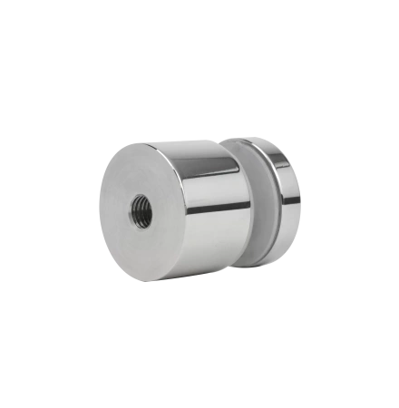 Стеклодержатель нержавеющий точечный плоский большой 40х25 - фото 1