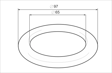 Кольцо декоративное нержавеющее №7 - фото 1