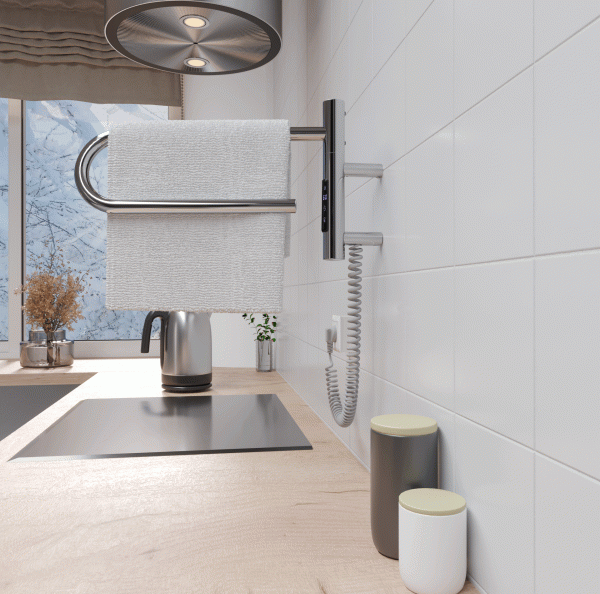 Электрический полотенцесушитель E2.L.39x25.R1.Timer.Smart GR.СМ1