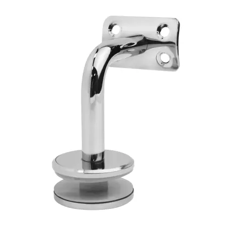 Торцевое крепление поручня на стекло с ложементом Ø50.8мм, литое, AISI 304