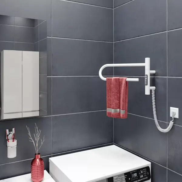 Полотенцесушитель Gloss & Reiter электрический SMART  E2.L.39x25.R1.Myap White.CM1.