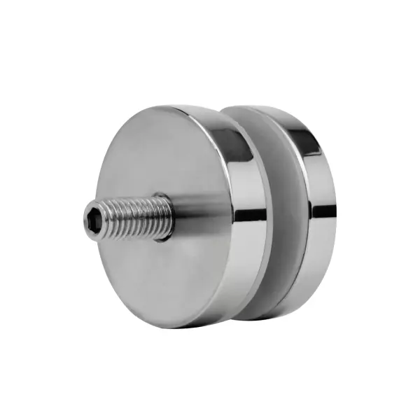 Стеклодержатель нержавеющий точечный плоский большой 50х30