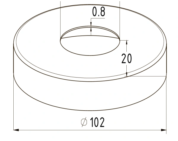 Низ стойки нержавеющий большой Ø38/Ø105