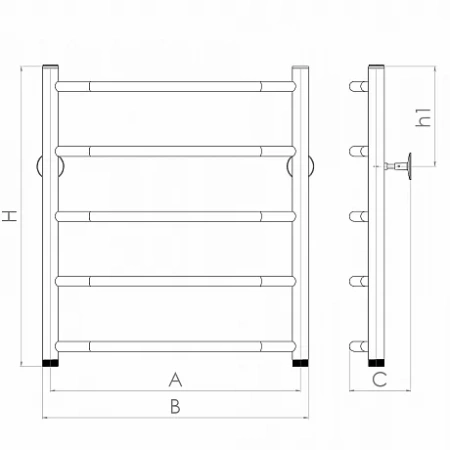 Полотенцесушитель Gloss & Reiter водяной Raduga. Л. 50х60.Д5.G1 - фото 3