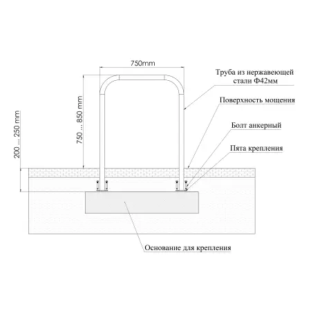 Велопарковка из нержавеющей стали Olimpic - фото 3