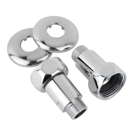 Соединение прямое гайка-штуцер  3/4''х1/2'' хром - фото 1
