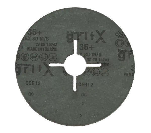 Фибровый круг  KARBOSAN GriteX CER12 P36 125х22мм