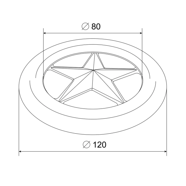 Кольцо декоративное нержавеющее Ø120 №20.1