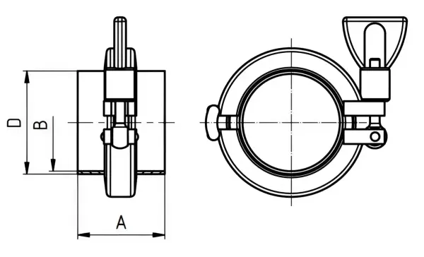 КТР (хомут)  нержавеющий CLAMP AISI 304 DN40