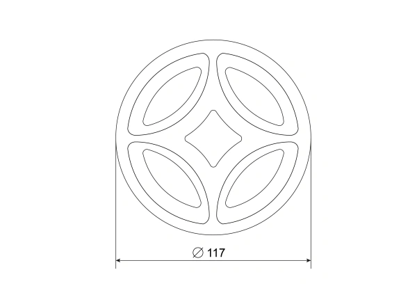 Кольцо декоративное нержавеющее Ø117 №12.2 